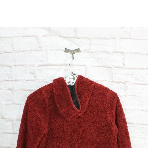 Maralyce Ferree Red Black Button Down Reversible Hooded Jacket Size M - Picture 5 of 8